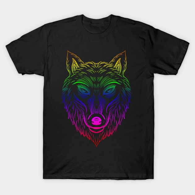 Pride Wolf LGBTQIA T-Shirt by MairlaStore